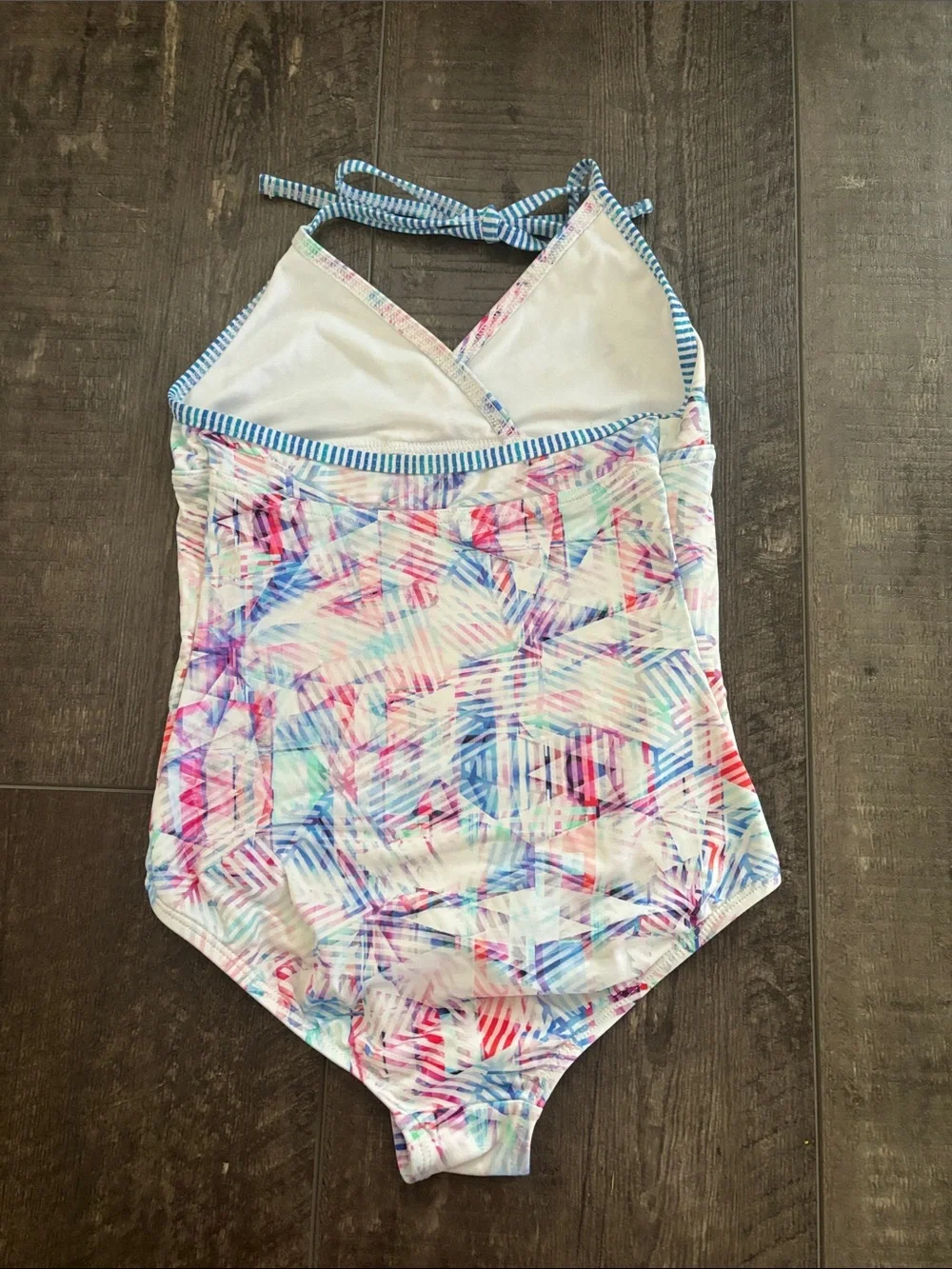 Athleta Girls' Multicolor Pastel One-Piece Swimsuit size M ( 8-10 )